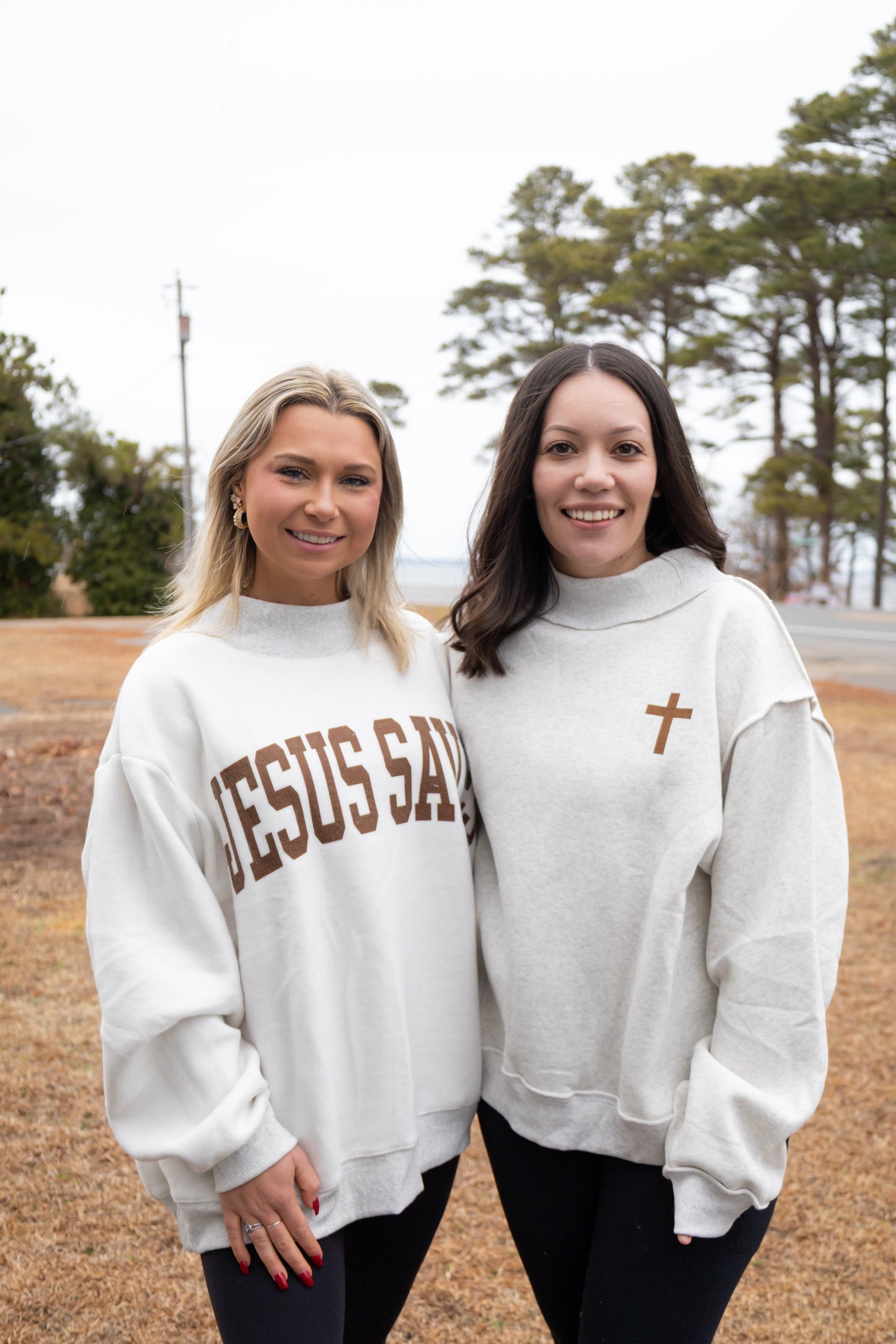CROSS/JESUS SAVES REVERSIBLE MOCKNECK