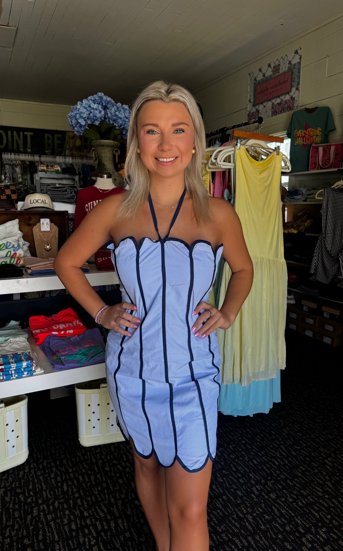 DOCKSIDE DRESS IN BLUE