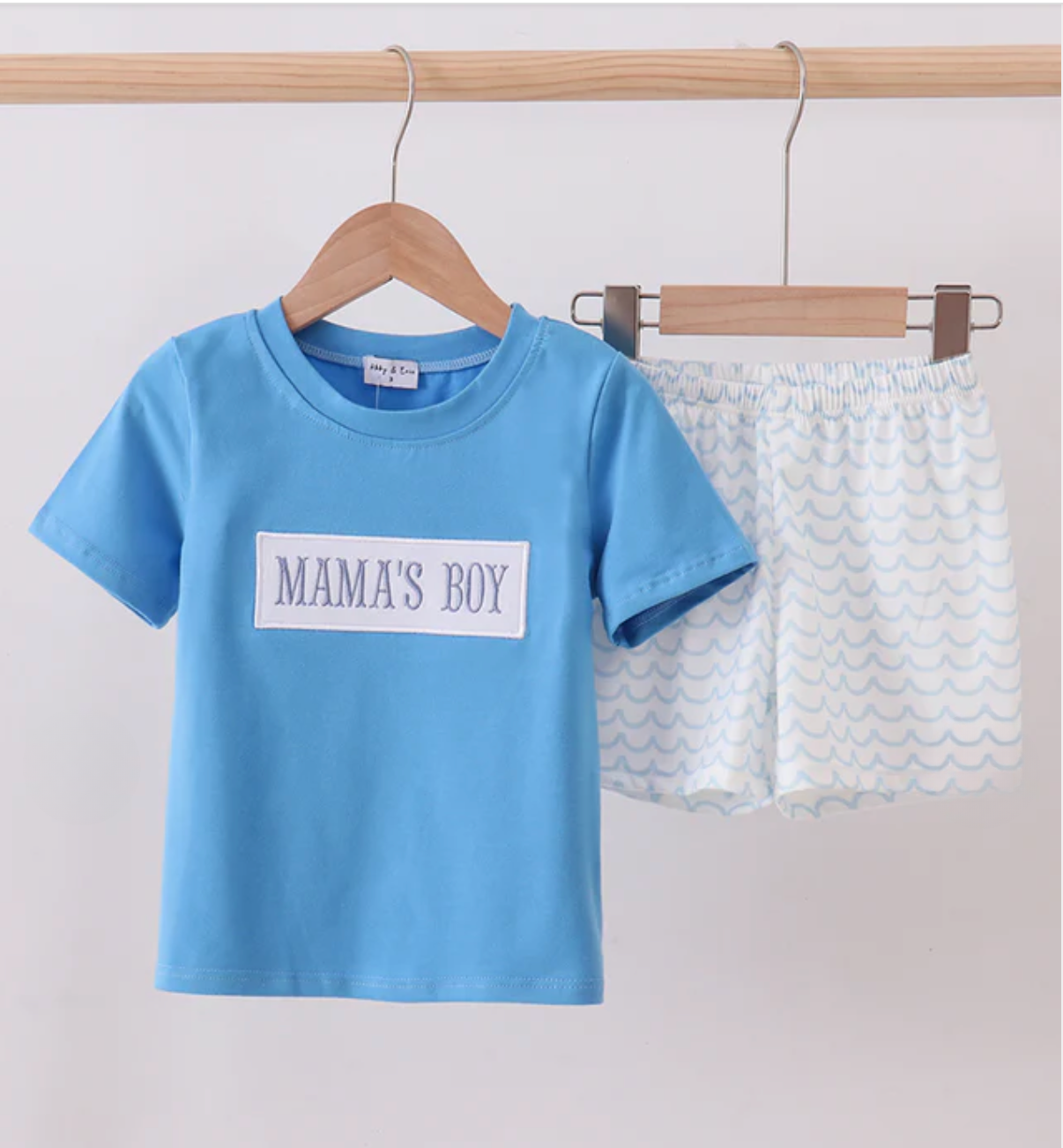 BLUE MAMA'S BOY SET