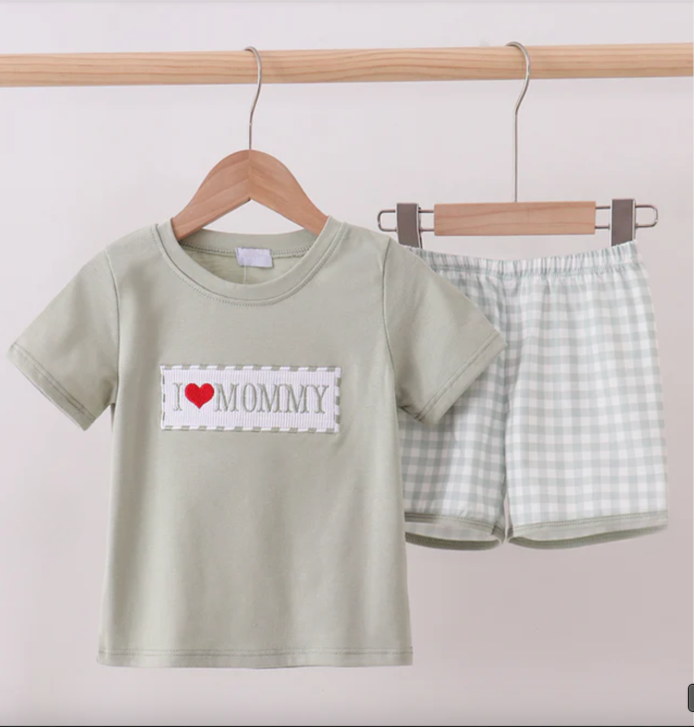 I <3 MOMMY GINGHAM SET