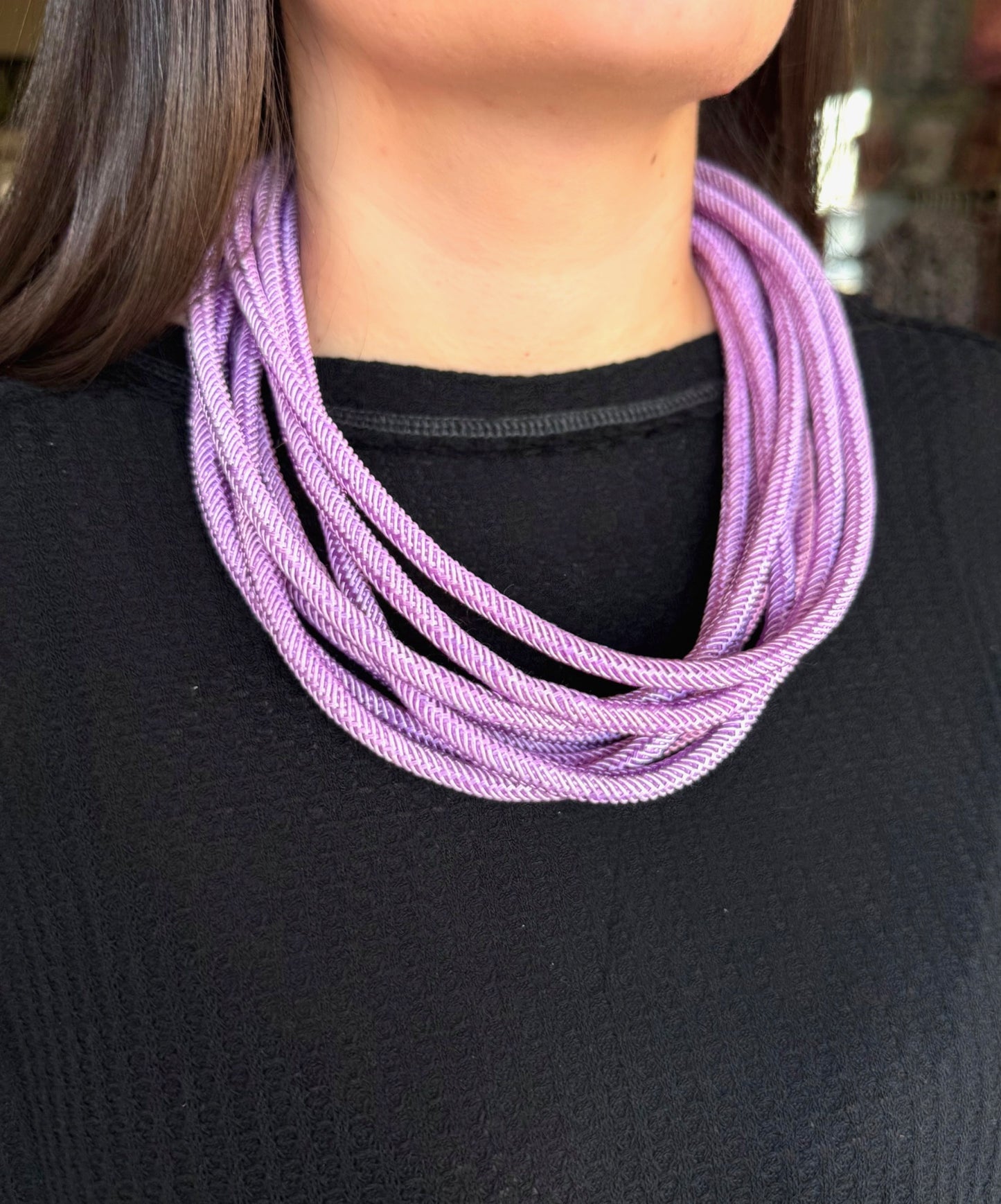 SLUB CLUB NECKLACE IN PURPLE