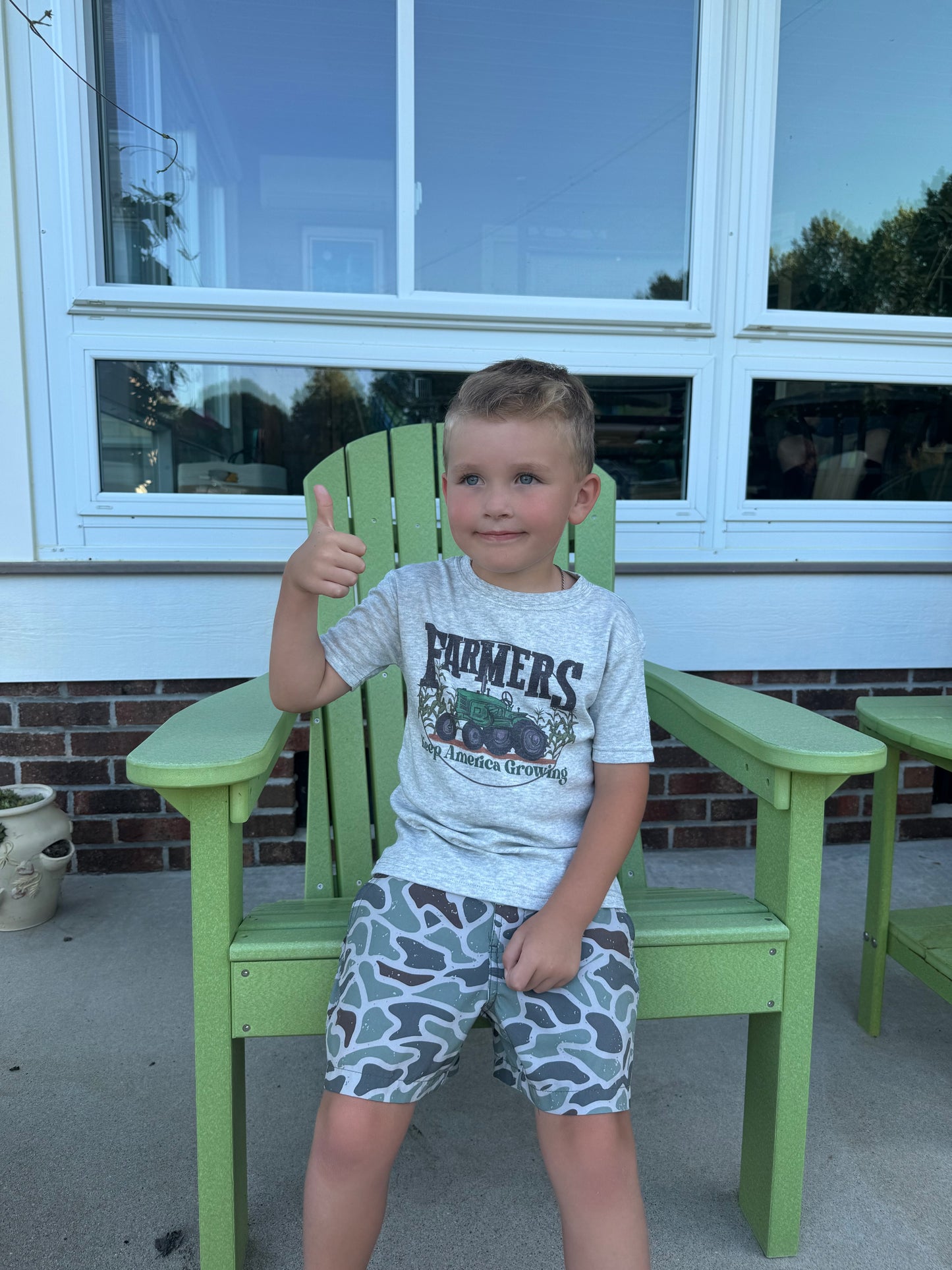 Farmers Keep America Growing Green Tractor Tee