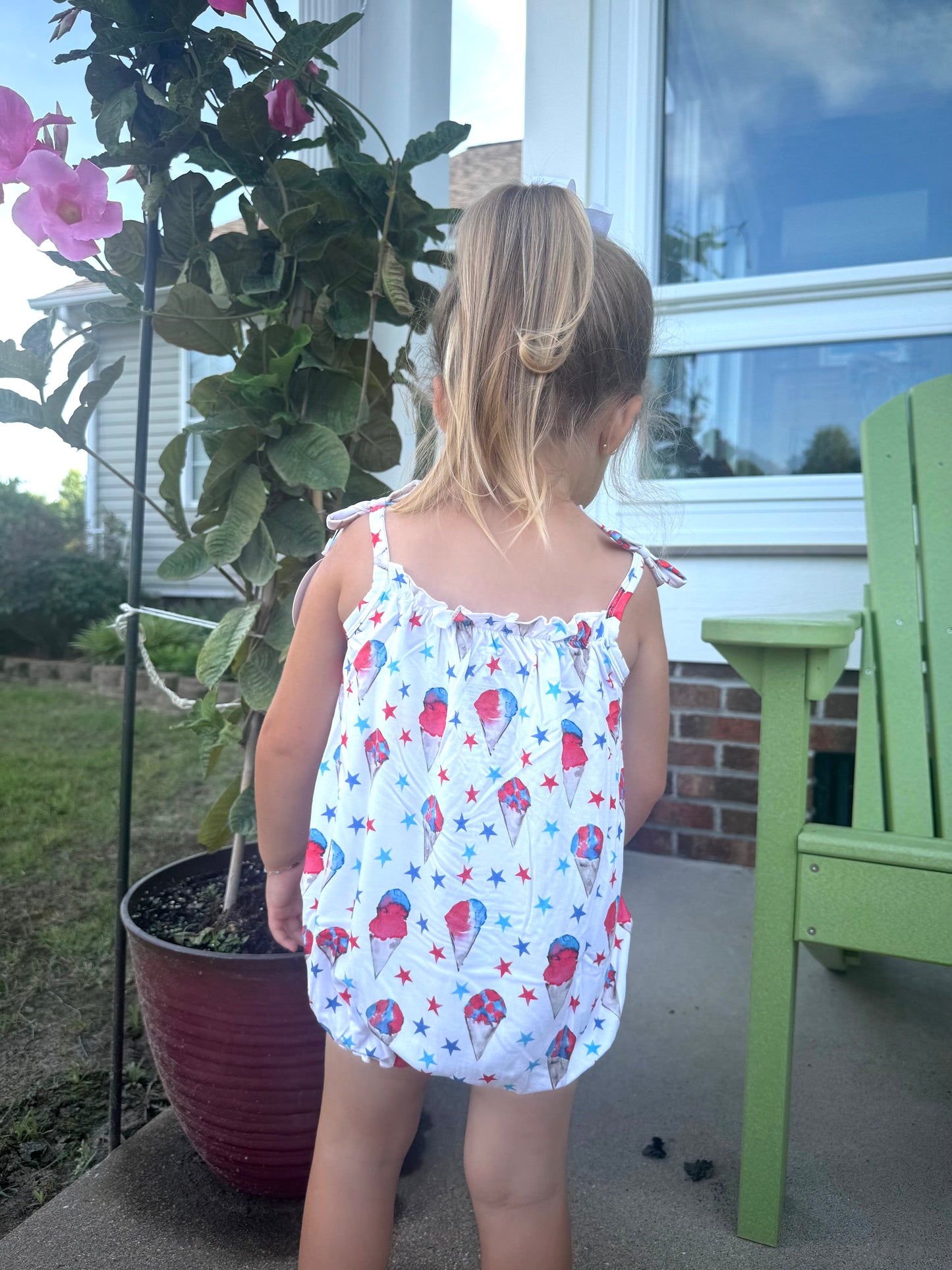 Red, White and Blue Snowcones Bamboo Bubble