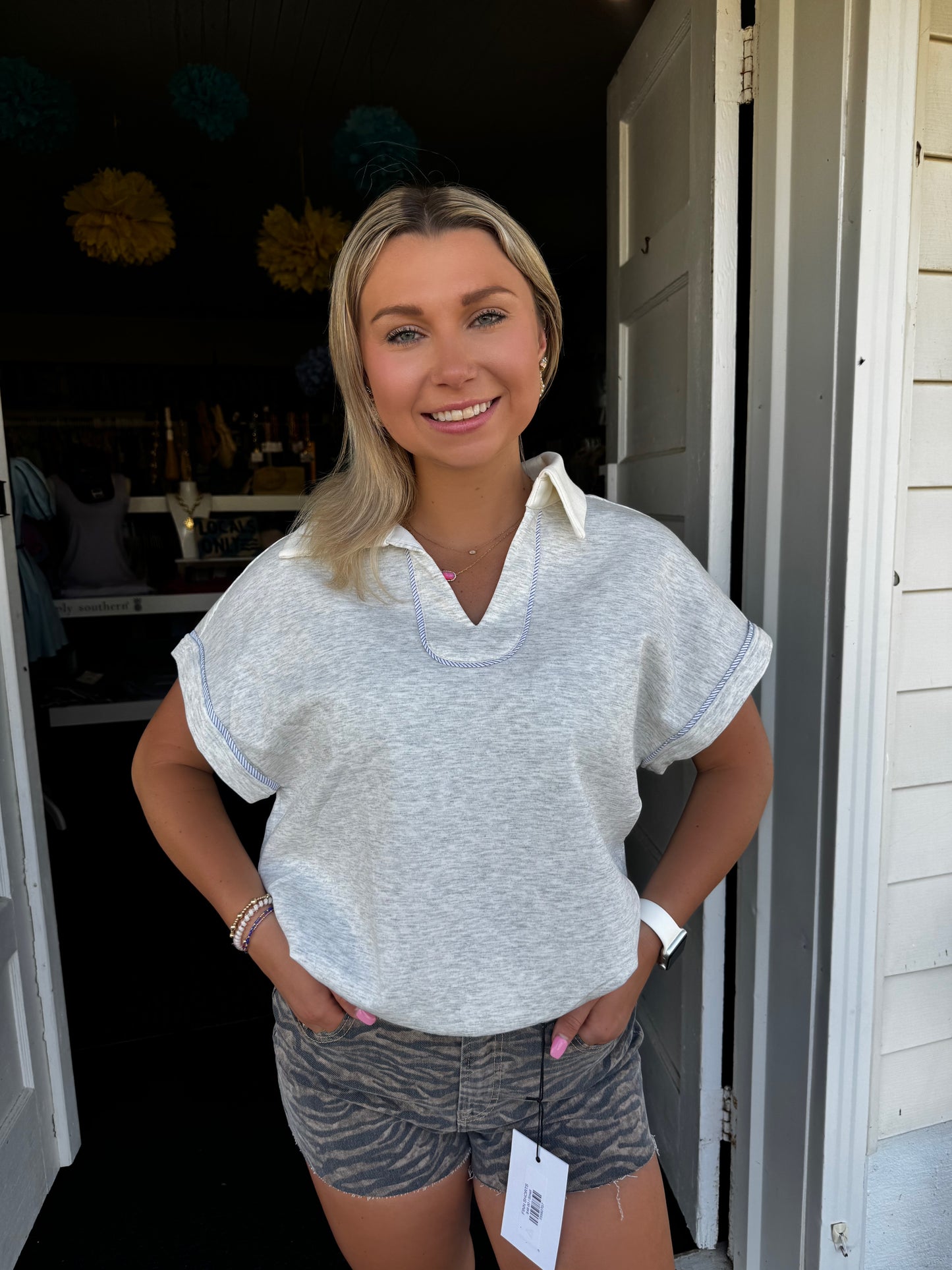 HEATHERED HAVEN TOP