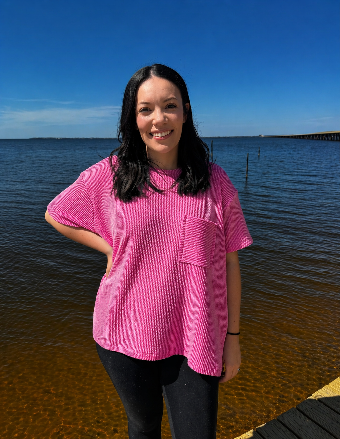 EVERYDAY STAPLE TOP IN FUCHSIA