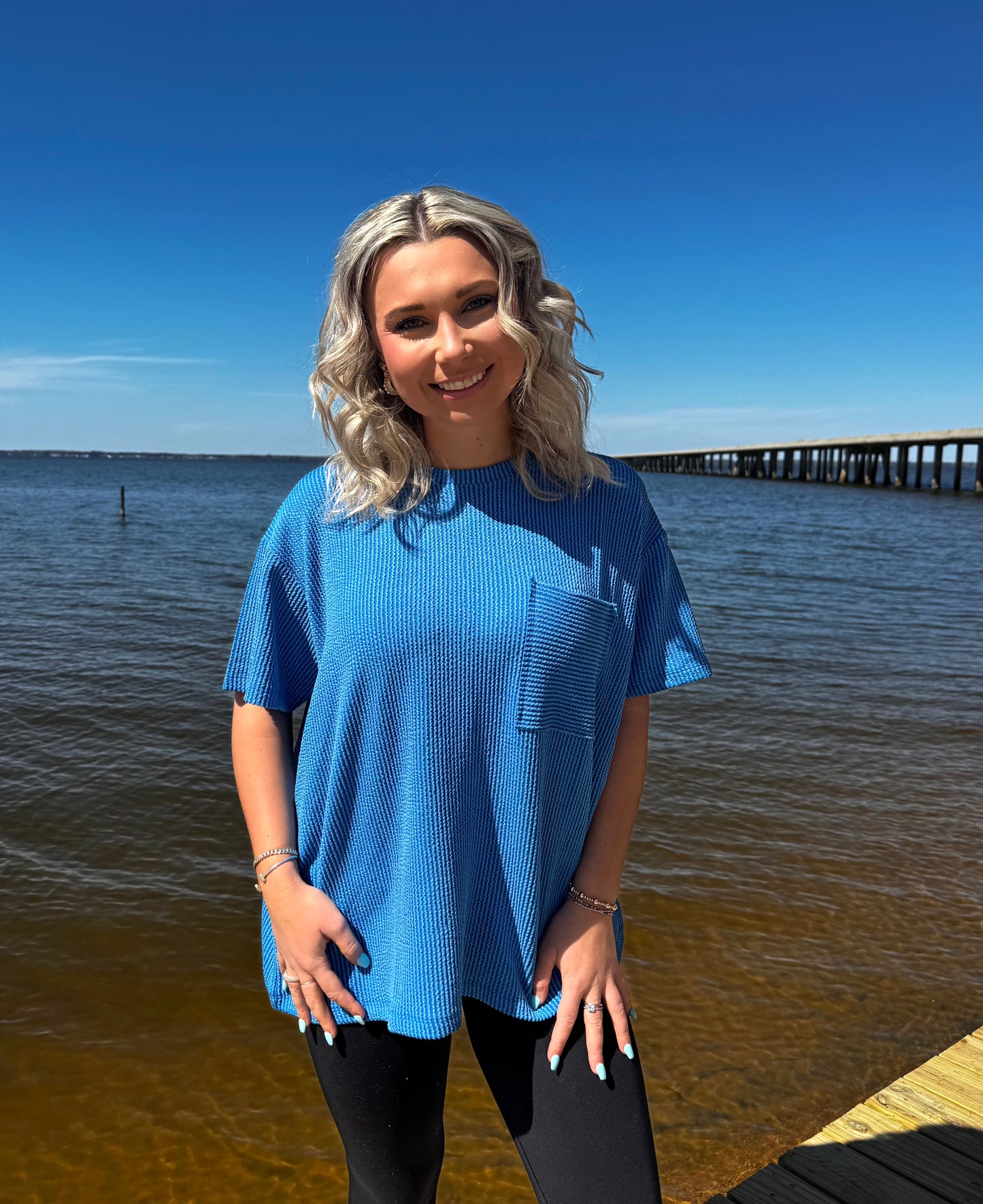 EVERYDAY STAPLE TOP IN OCEAN BLUE