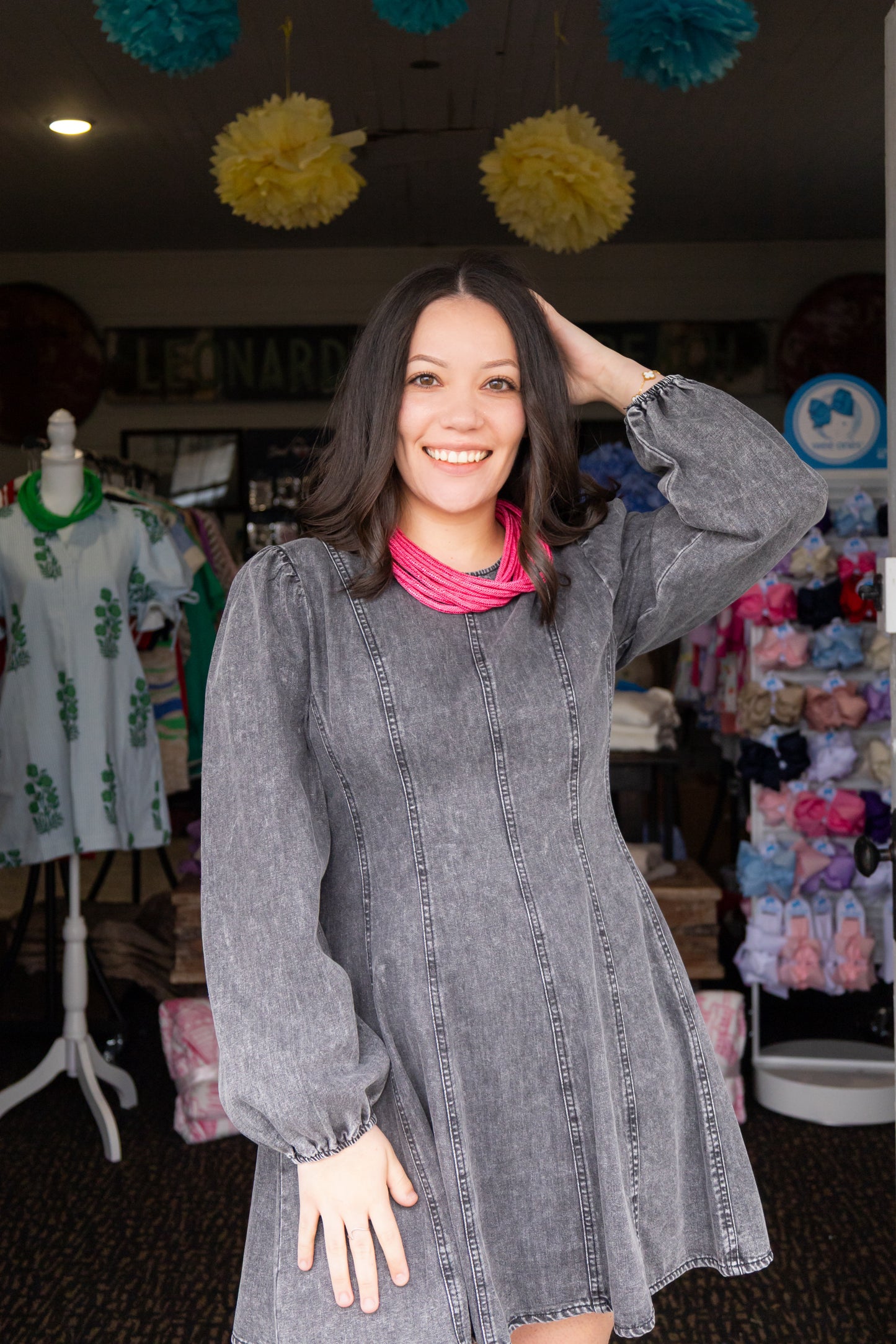 BLACKOUT DENIM DRESS