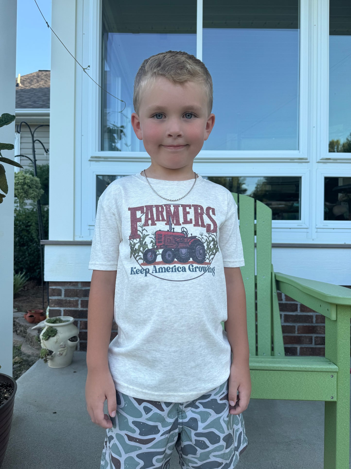 Farmers Keep America Growing Red Tractor Tee