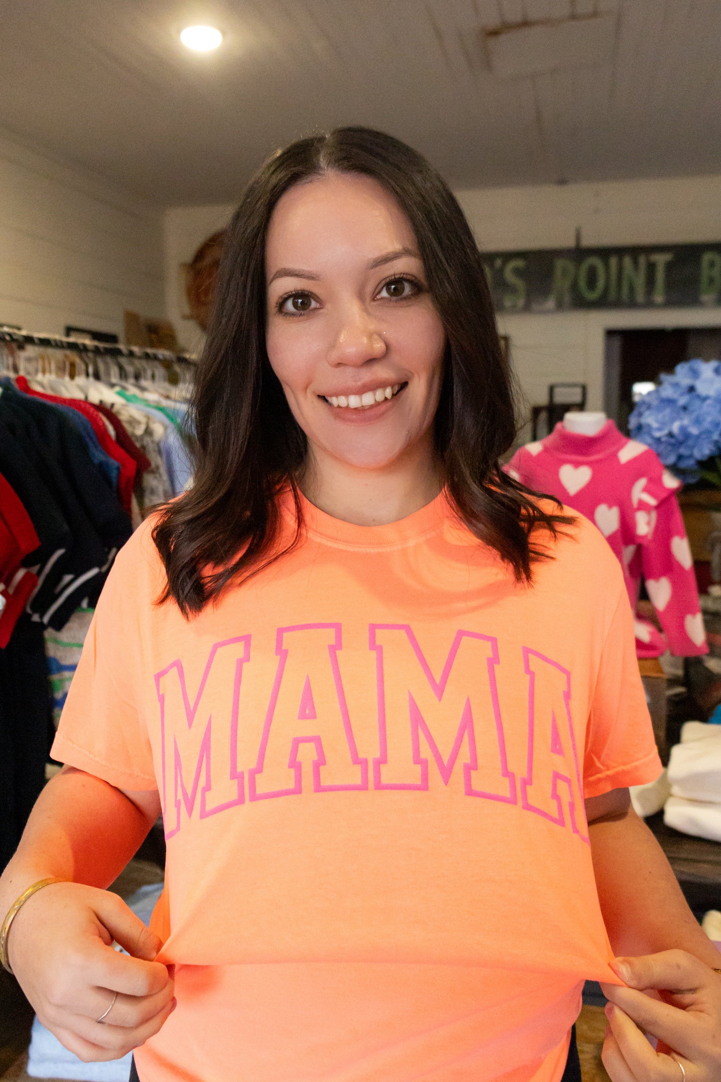 MAMA TEE IN ORANGE/PINK