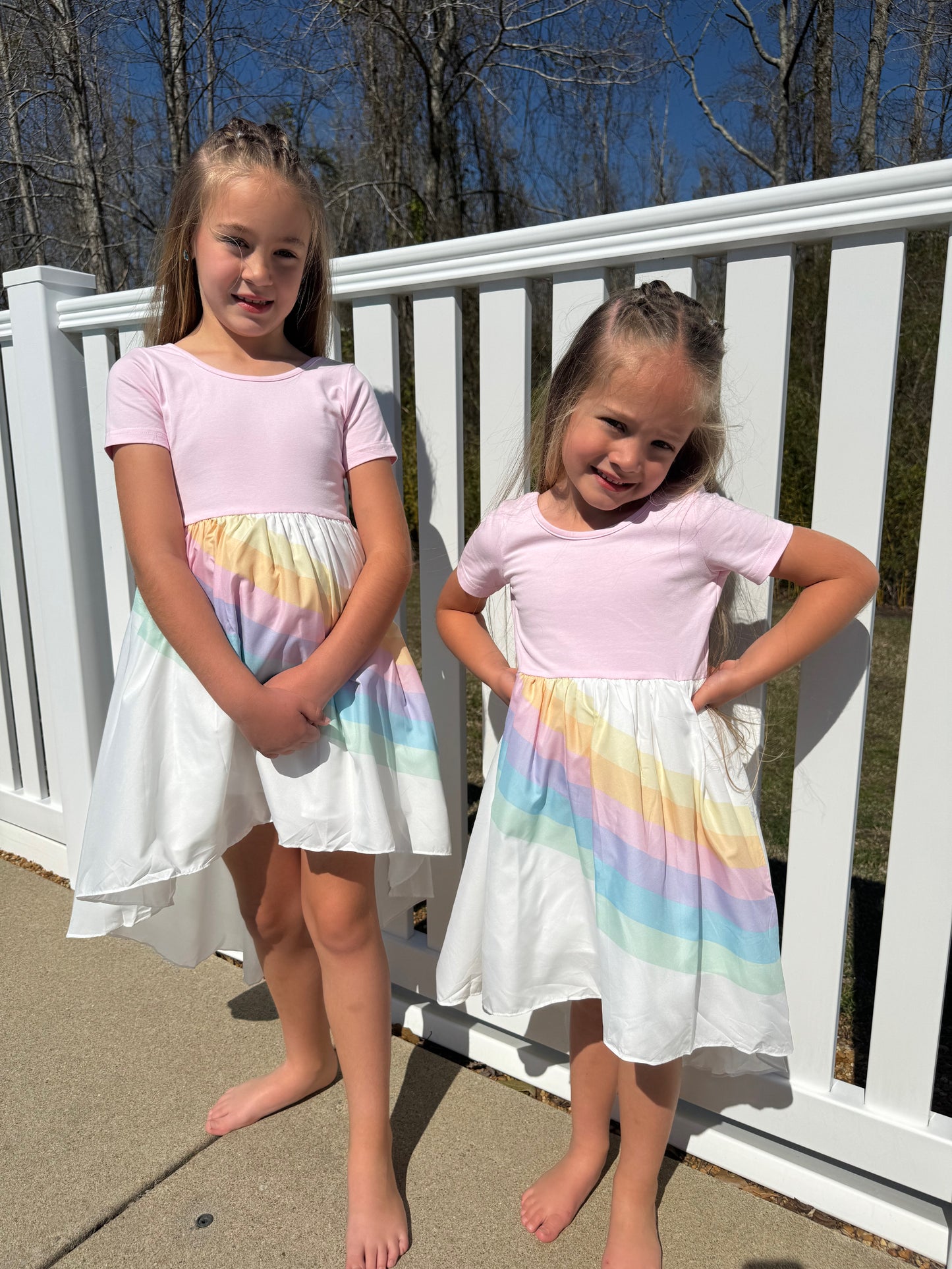 Pastel Rainbows Hi-Lo Dress
