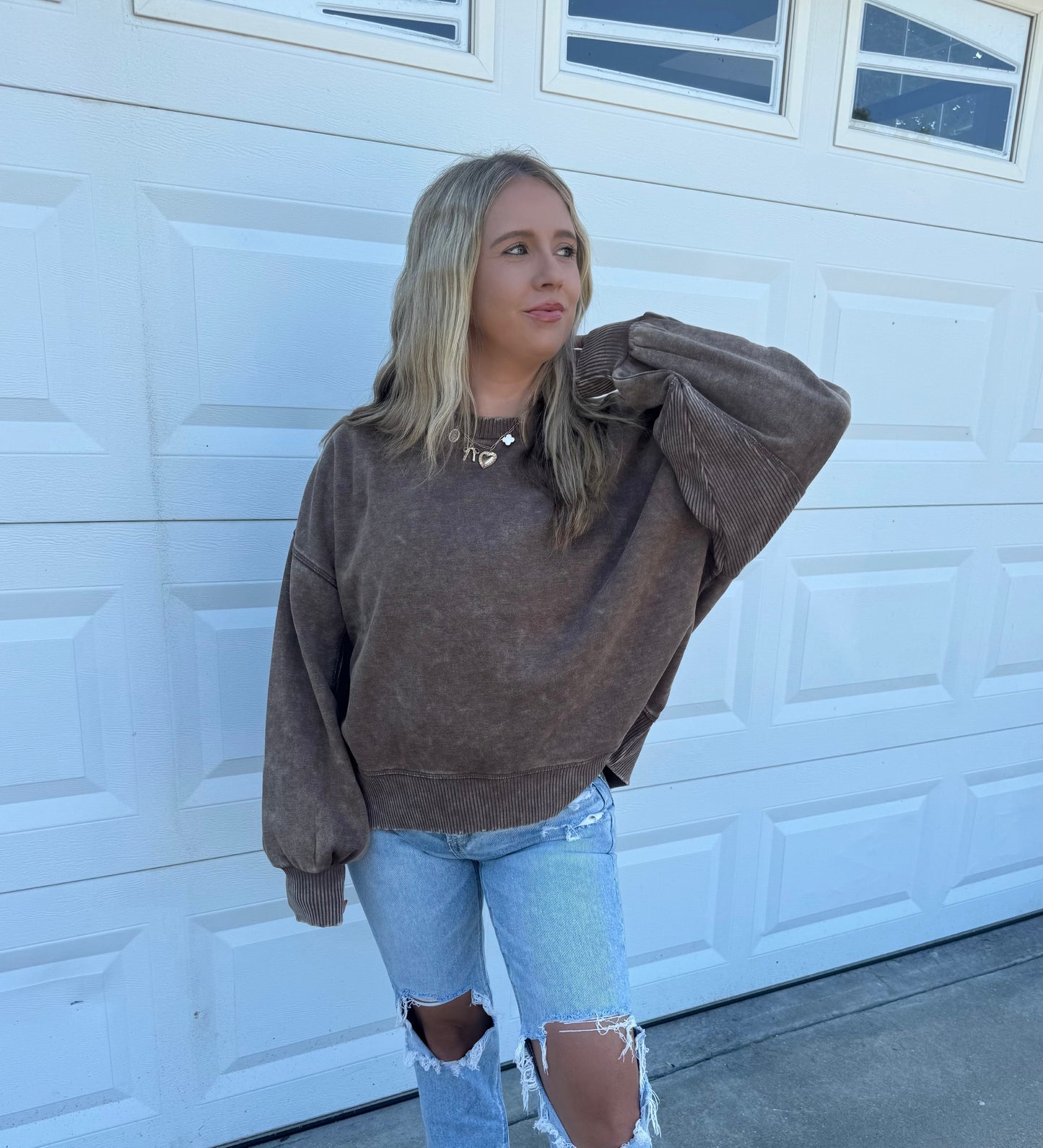 The Camden Pullover in Mocha