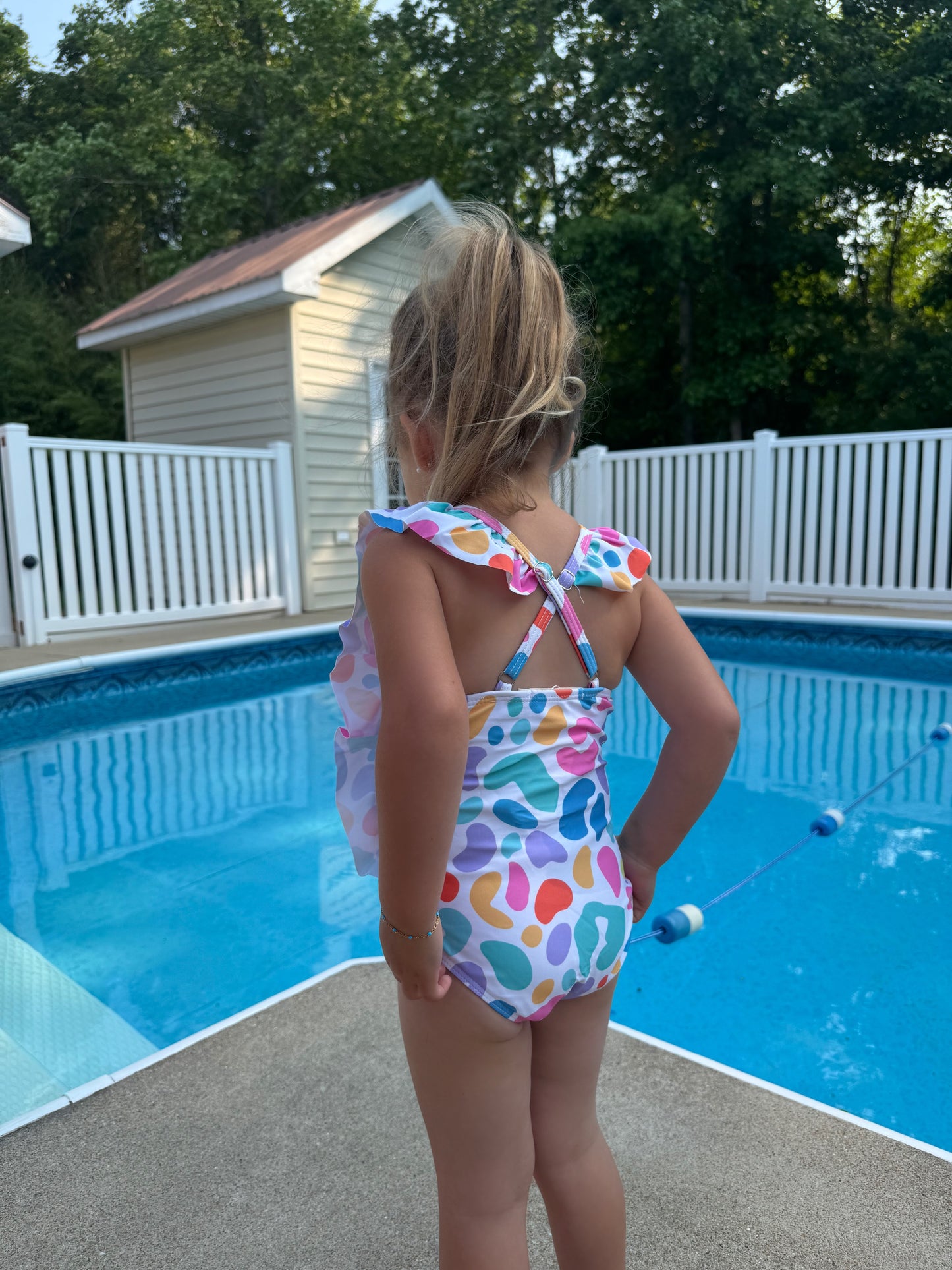 Leopard Print Ruffle Swimsuit