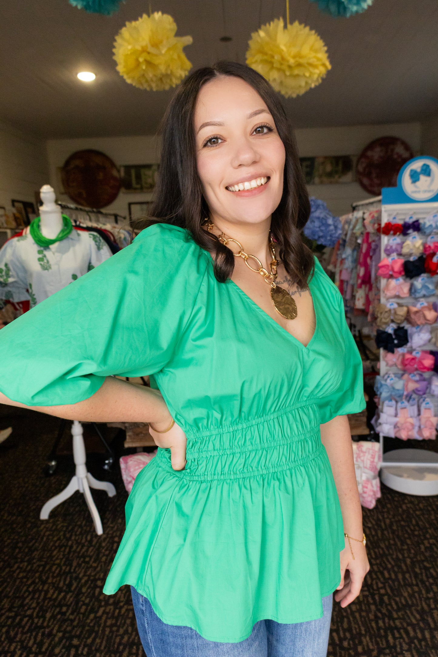 CADENCE TOP IN GREEN