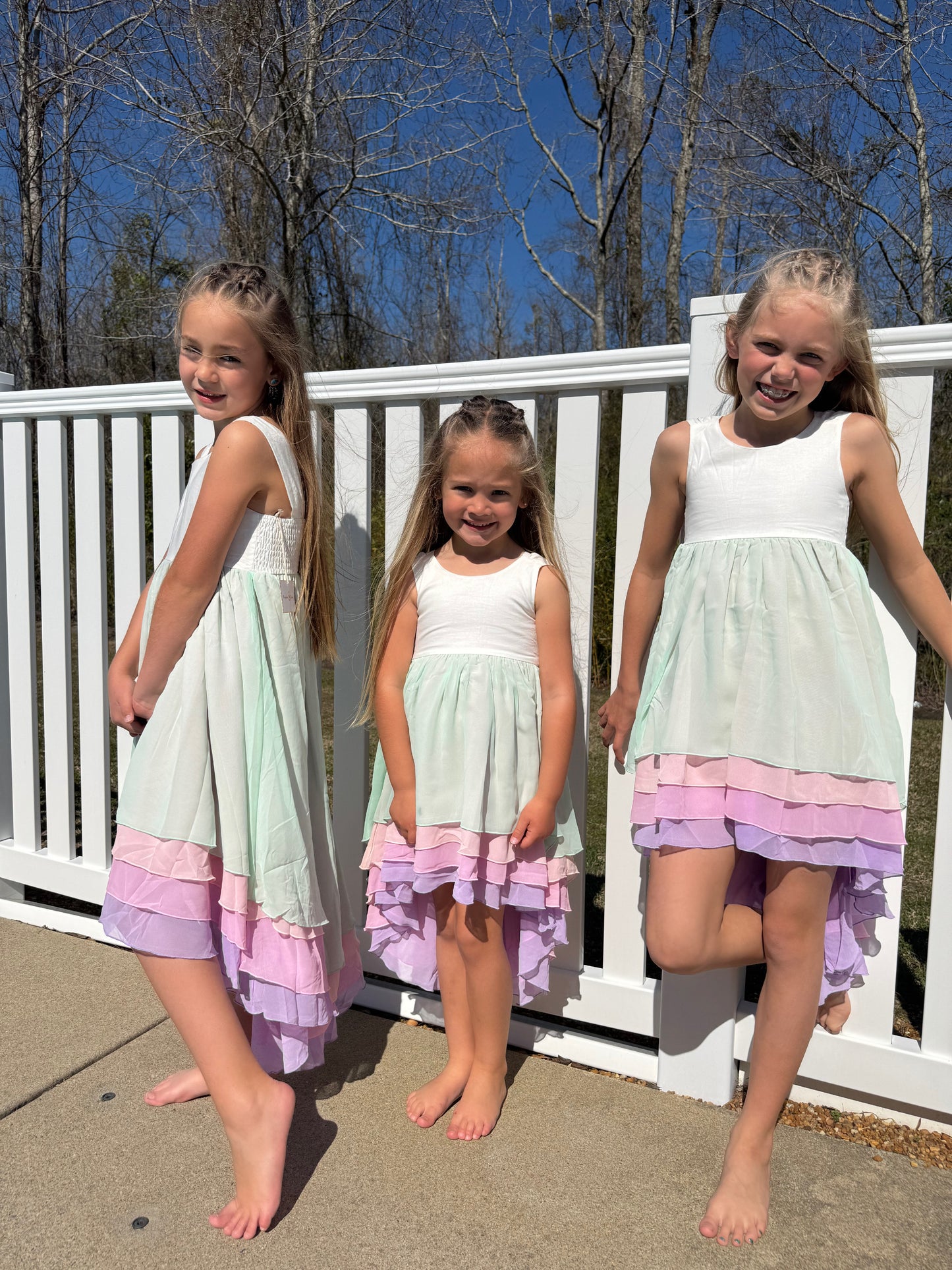 Pastel Ombre Hi-Lo Dress