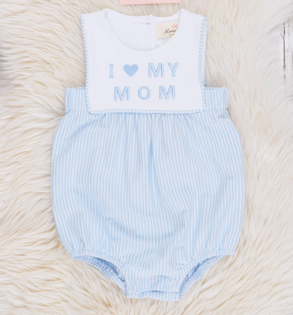 Blue I <3 My Mom Bubble