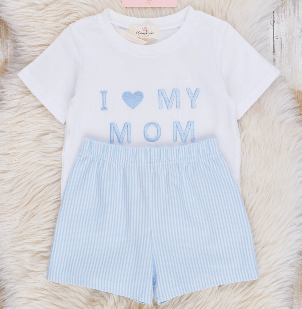 Blue I <3 My Mom Set