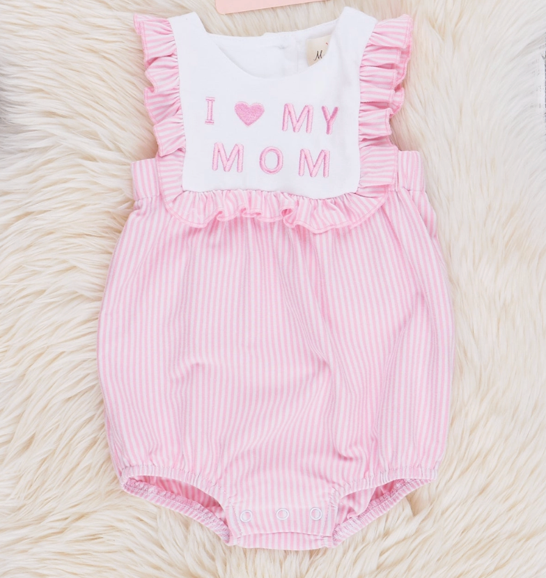 Pink I <3 My Mom Bubble