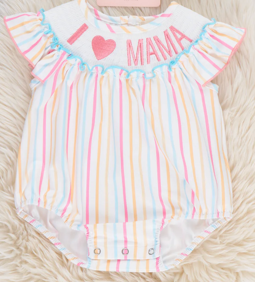 I <3 MAMA STRIPE BUBBLE