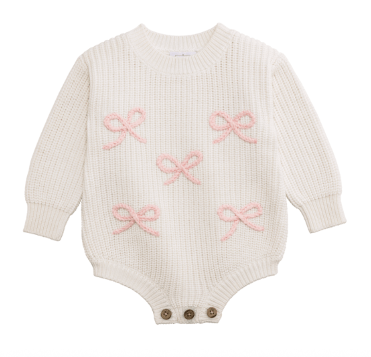 MUDPIE BOW CHAINSTITCH SWEATER BUBBLE