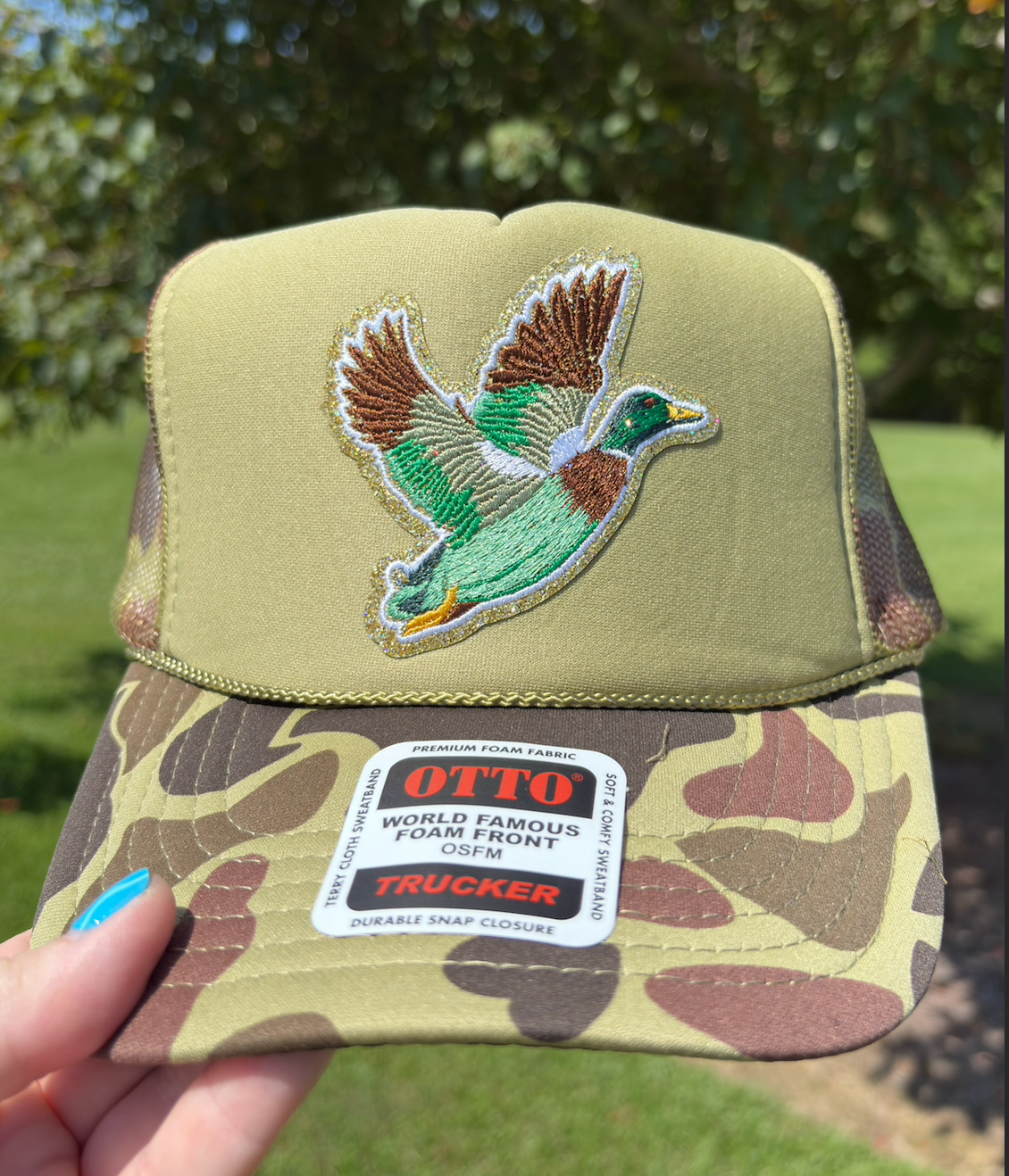 SEQUIN DUCK CAMO HAT