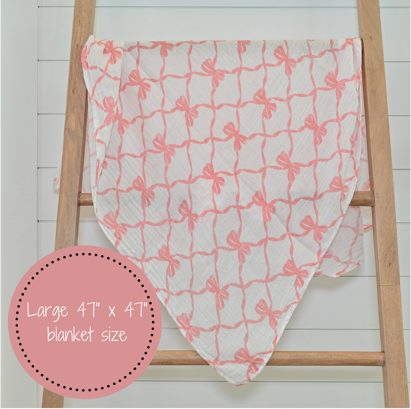 Beautiful Bows Baby Swaddle Blanket