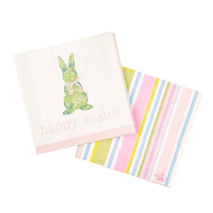 Boxwood Bunny Cocktail Napkins 5x5
