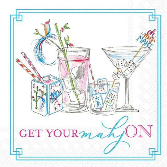 Paper Cocktail Mahjong Drinks Napkins 5x5