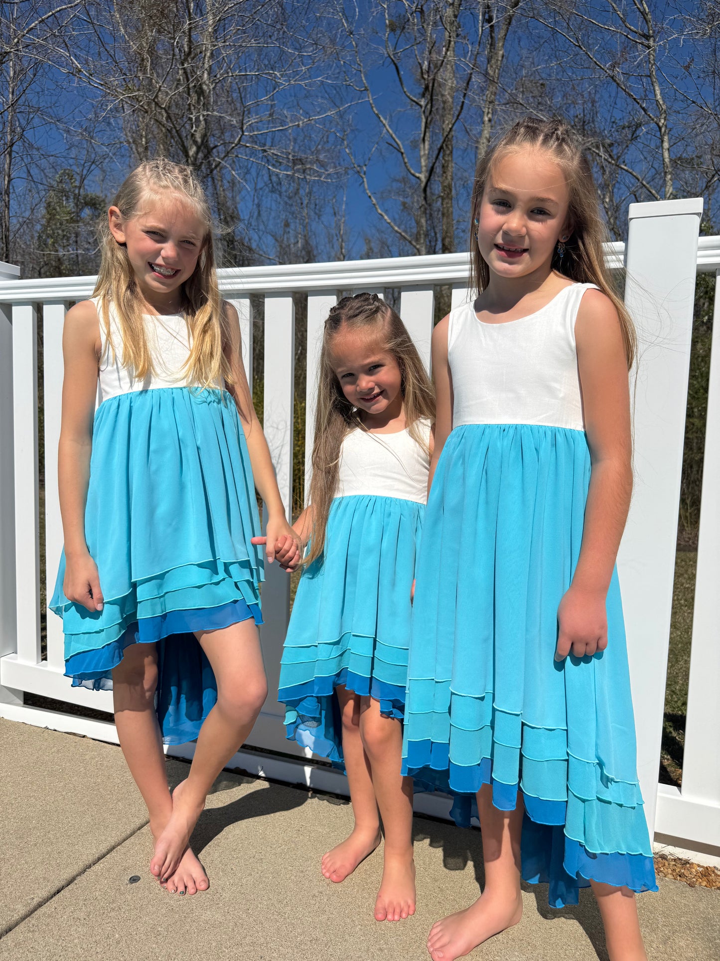 Skies of Blue Hi-Lo Dress