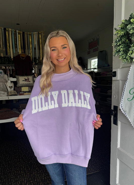 PURPLE DILLY DALLY MOCKNECK
