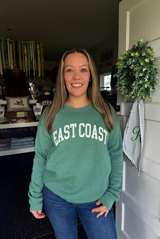 EAST COAST CREWNECK IN FOREST GREEN
