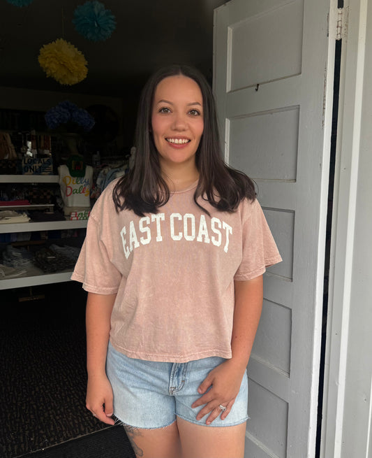 EAST COAST CROPPED TEE (BLUSH)