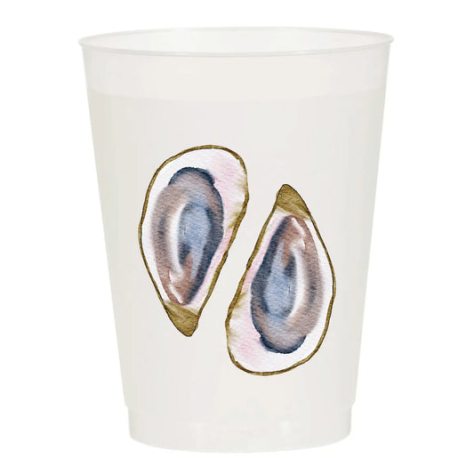 Oyster Frosted Cups | Set of 6