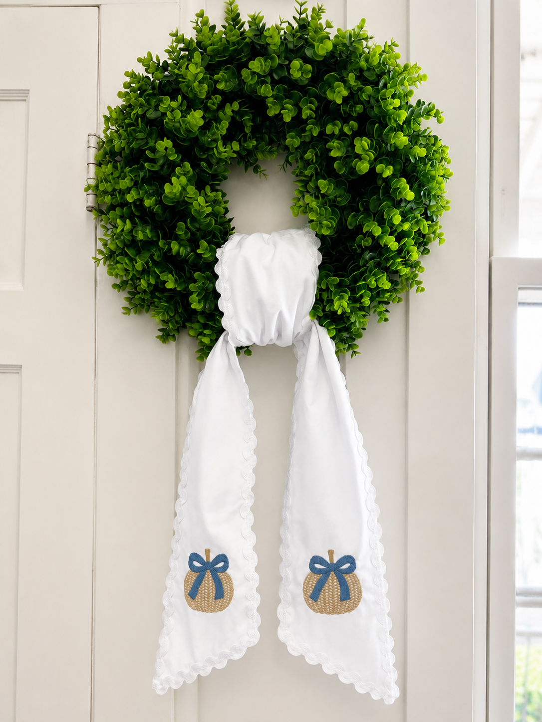 PUMPKIN BOW WREATH SASH