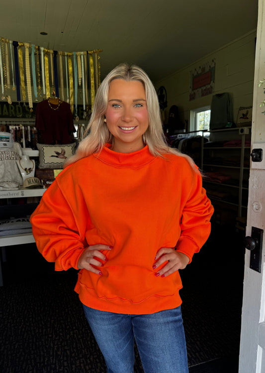 ORANGE MOCKNECK