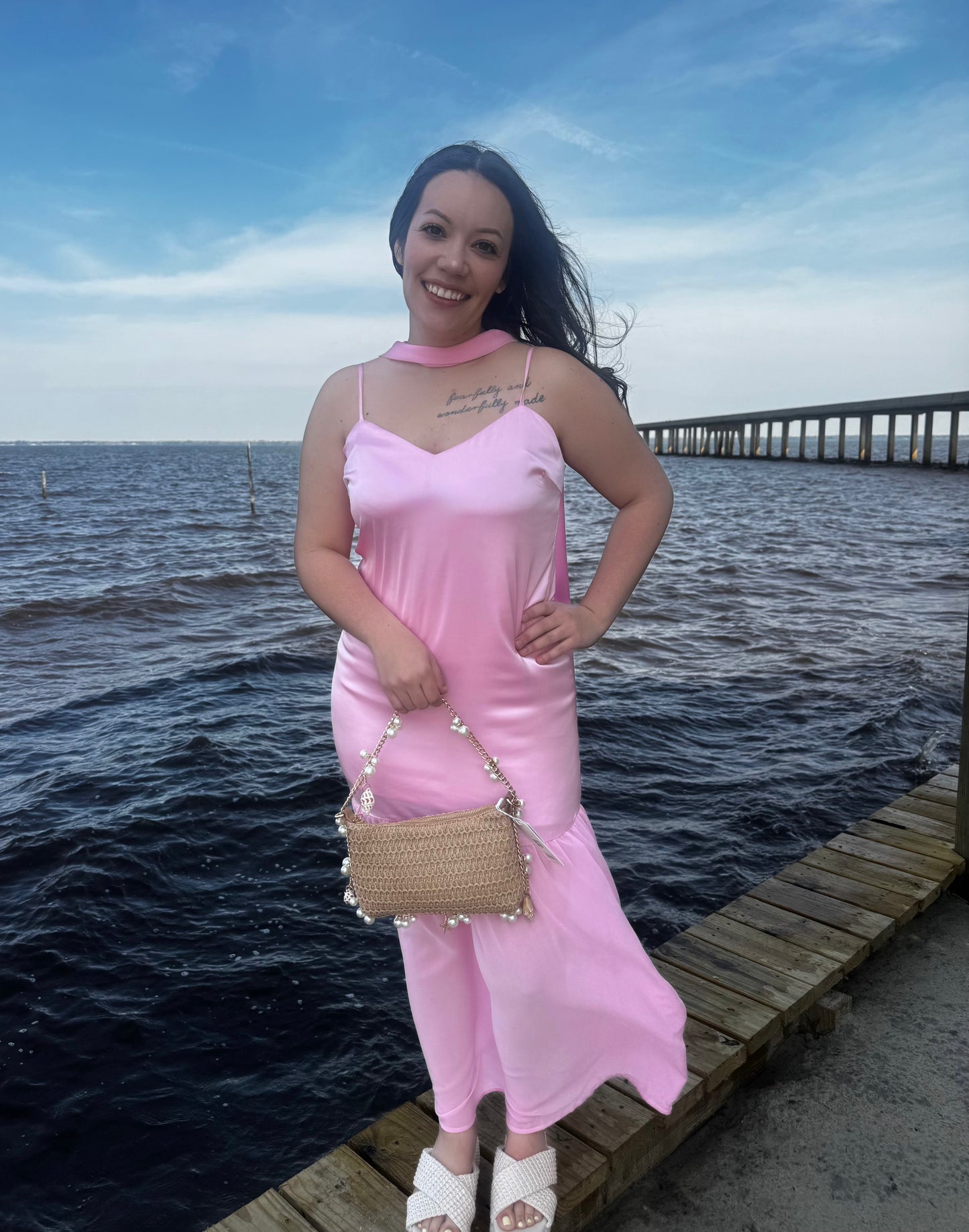 SEASIDE SOIRÉE DRESS IN PINK