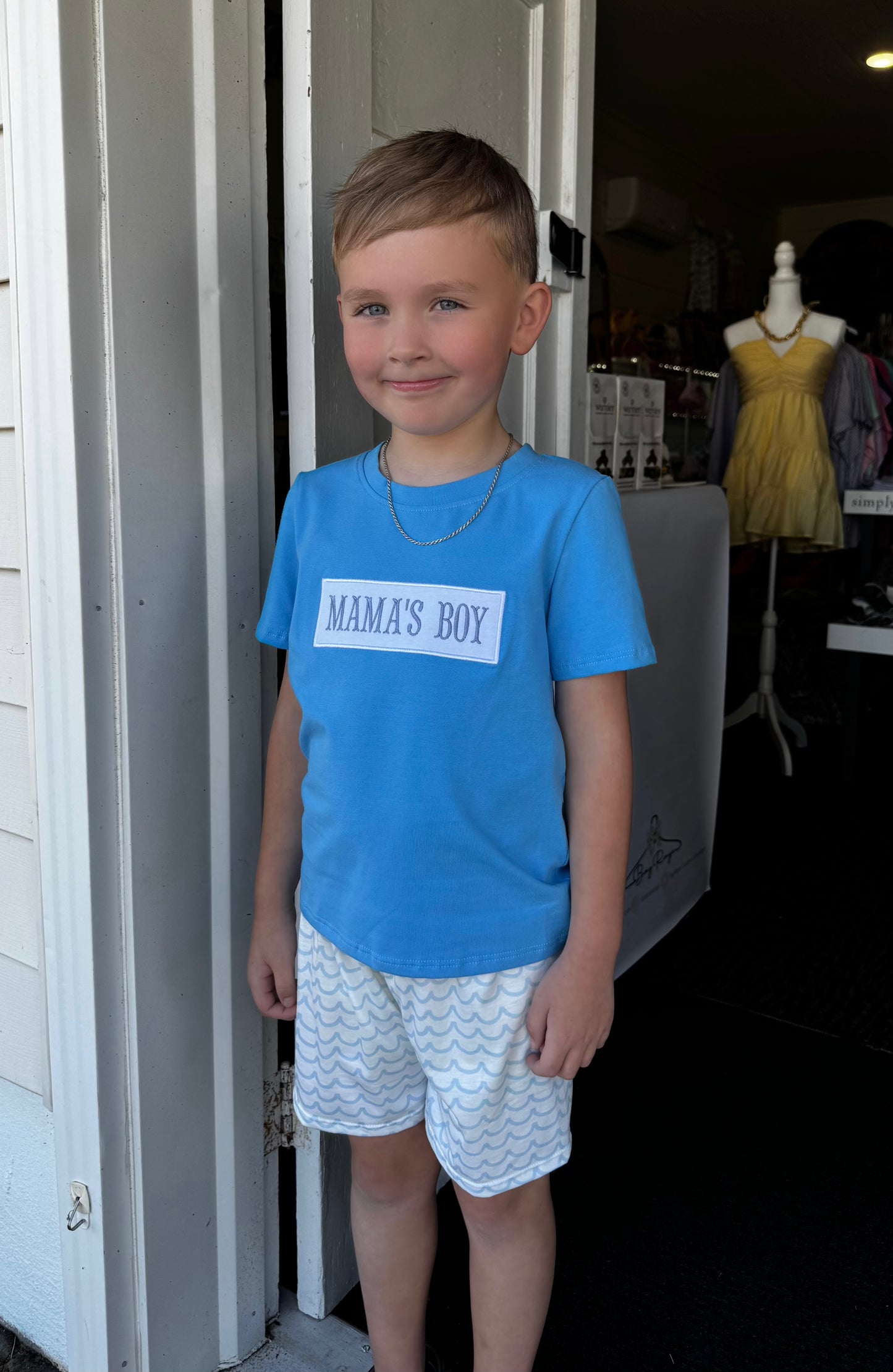 BLUE MAMA'S BOY SET