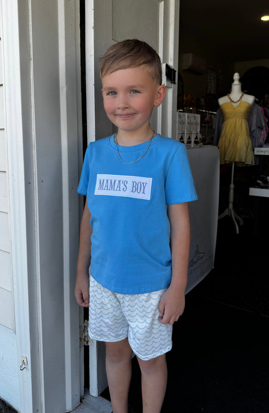 BLUE MAMA'S BOY SET