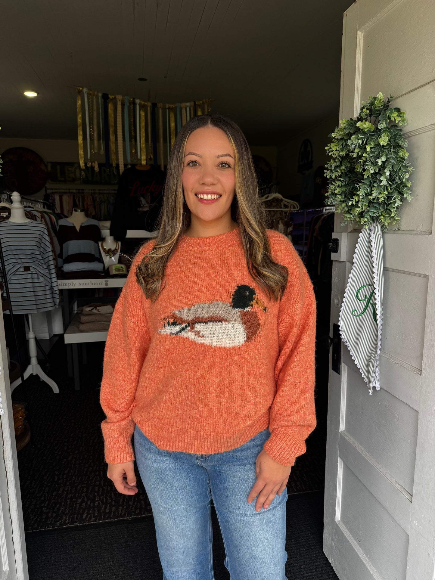 LUCKY DUCK SWEATER IN CIDER