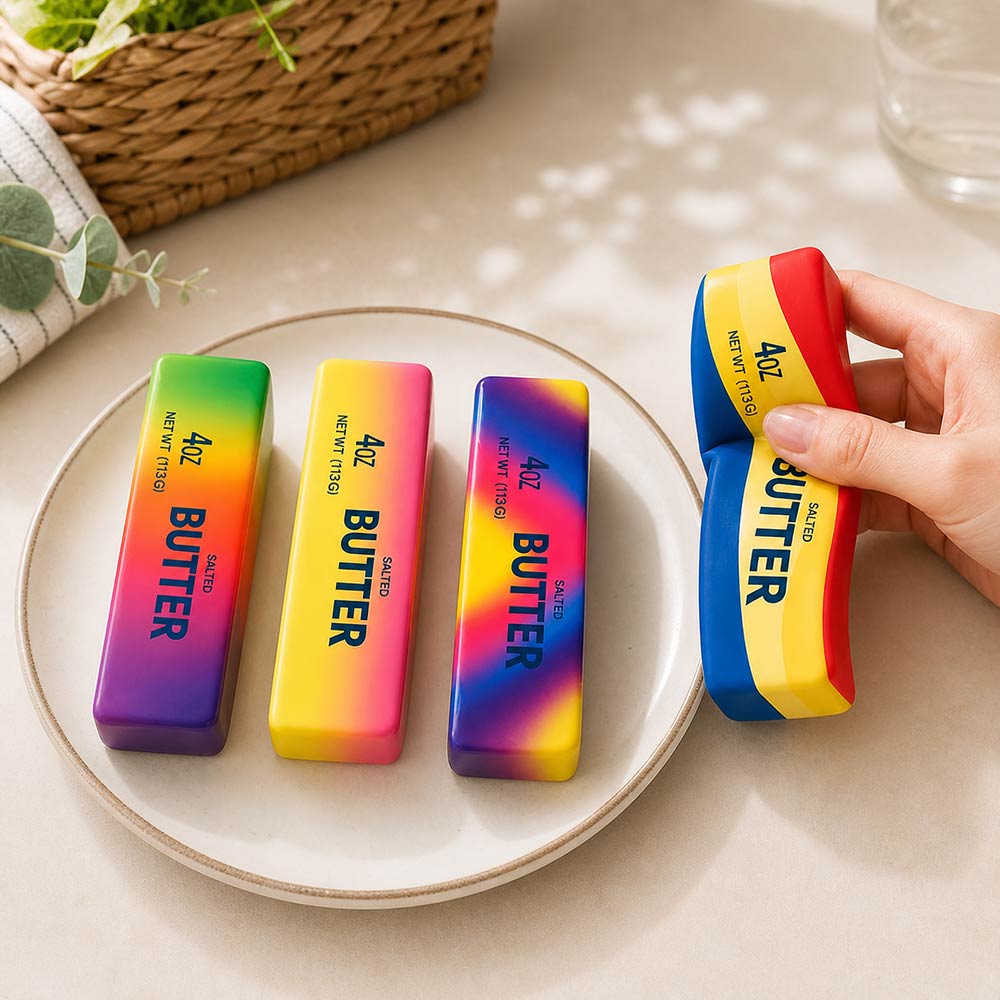 RAINBOW BUTTER STICK SQUISHY