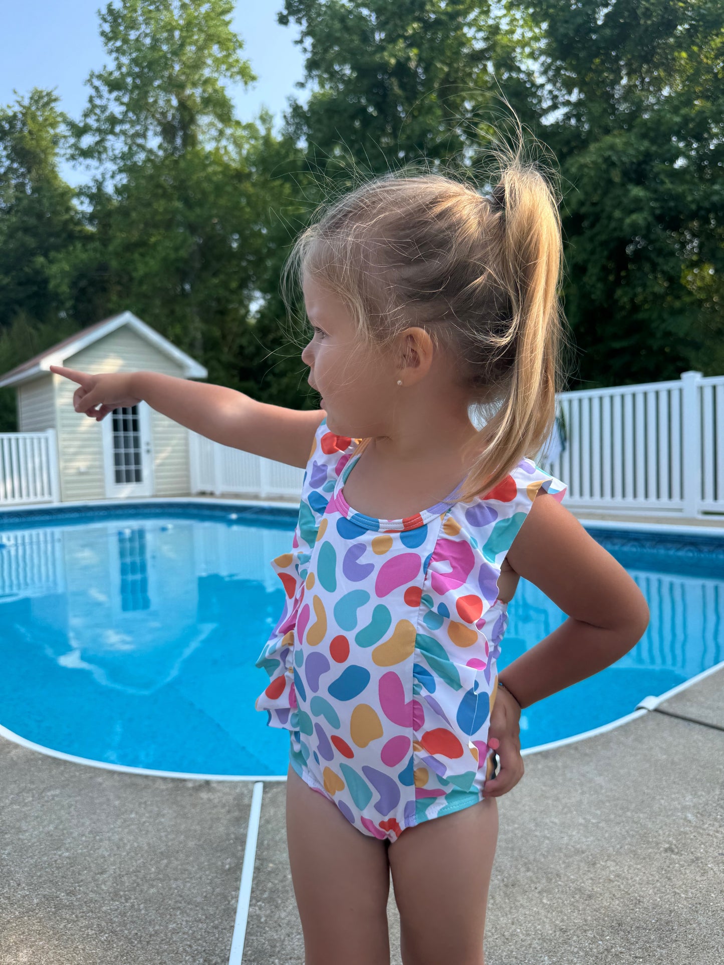 Leopard Print Ruffle Swimsuit