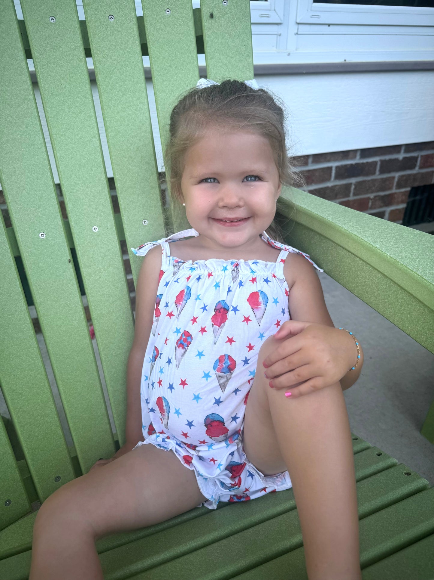 Red, White and Blue Snowcones Bamboo Bubble