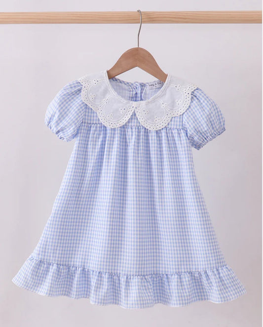 GINGHAM GRACE DRESS IN BLUE