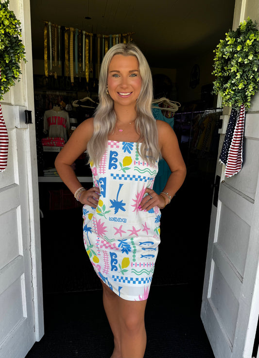 SEASIDE POSTCARD DRESS