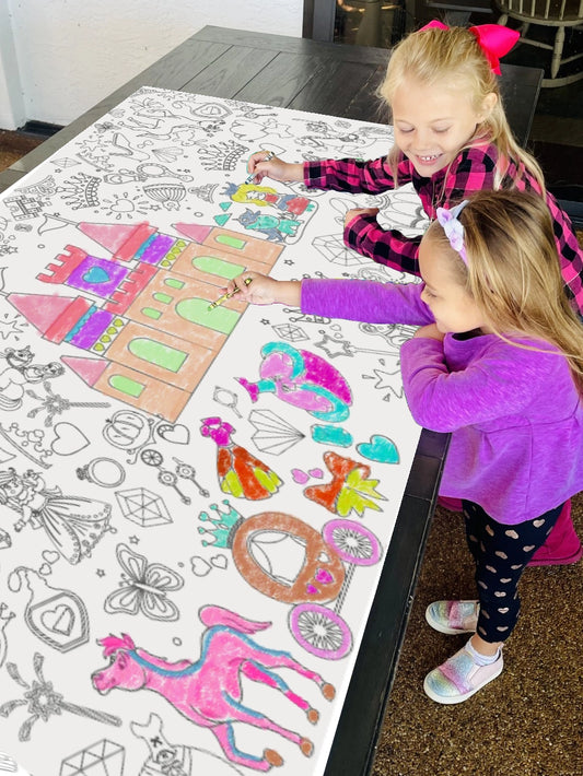 PRINCESS COLORING TABLECLOTH