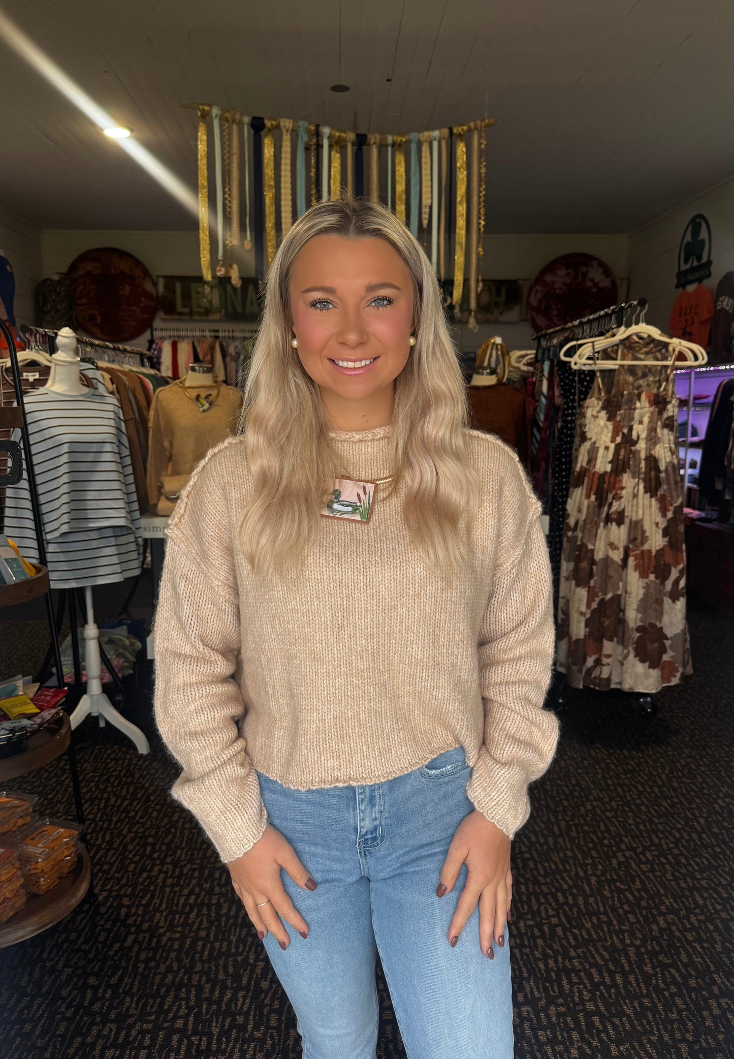COZY HOUR SWEATER IN TAN