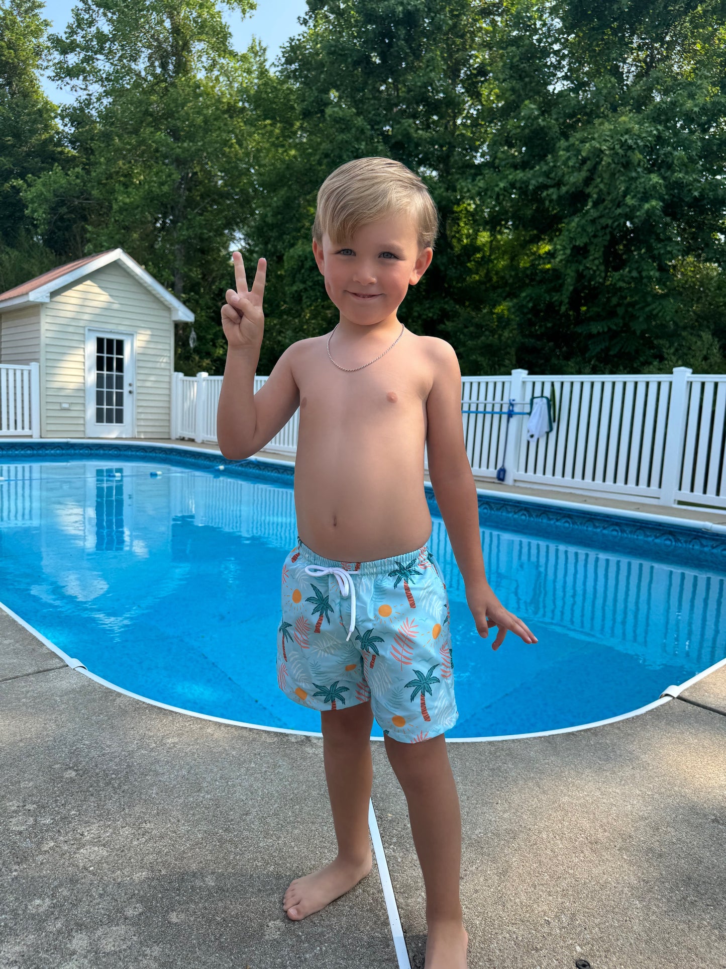 Palm Tree Swim Trunks