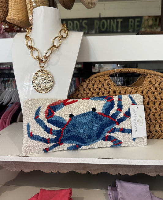 BLUE CRAB HOOK PILLOW
