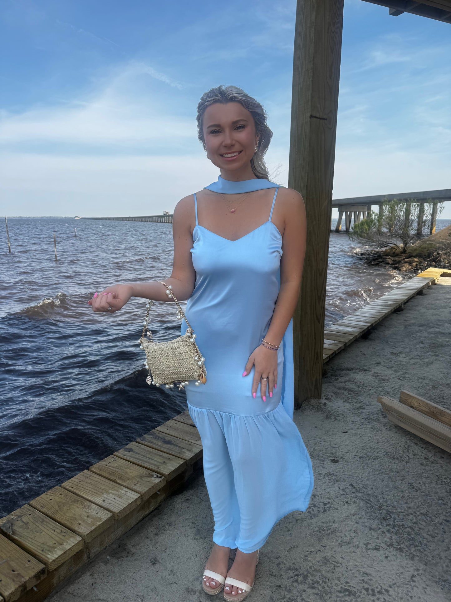 SEASIDE SOIRÉE DRESS IN BLUE