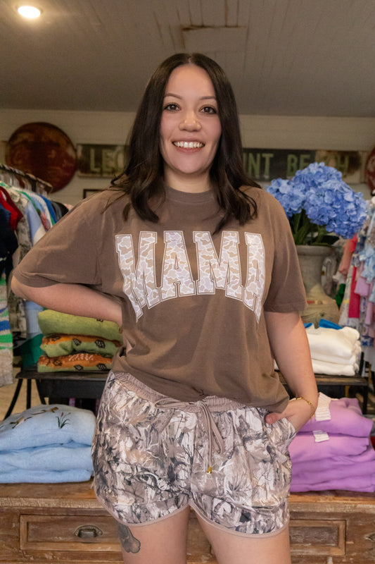 Brown Camo Mama Tee
