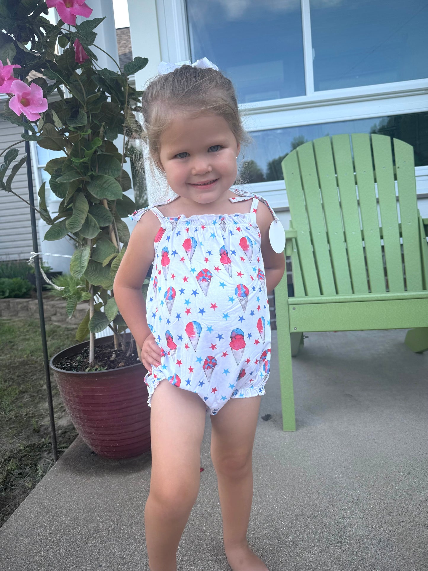 Red, White and Blue Snowcones Bamboo Bubble